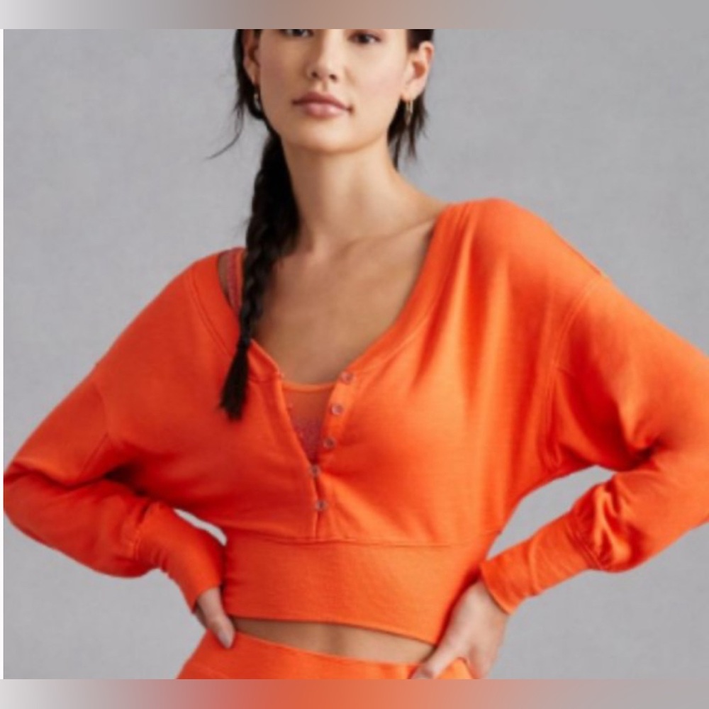 Anthropologie Womens Daily Practice Button Top Boho Athleisure Size XS